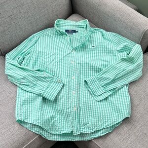 Vineyard Vines Mint Checkered Men's Shirt